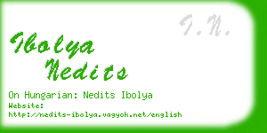 ibolya nedits business card